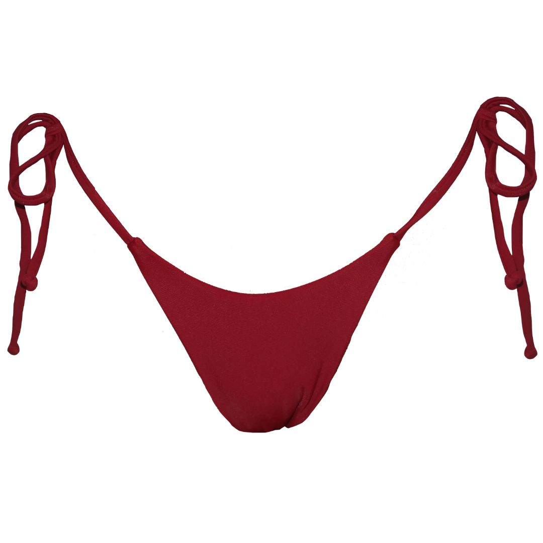 Spezia Bikini Bottoms | Wine Red - Bertone Swim