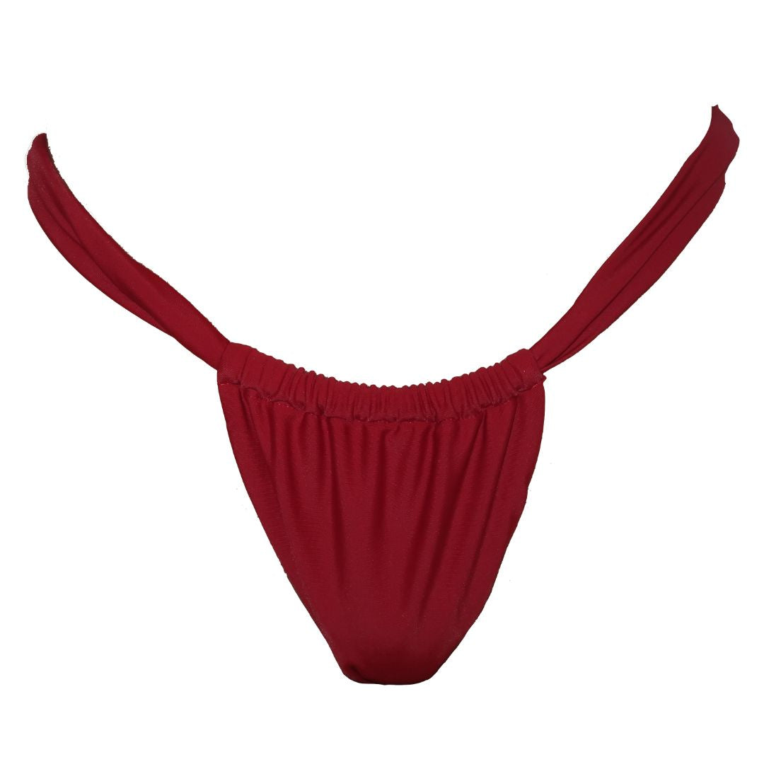 Ti Amo Bikini Bottom | Wine Red - Bertone Swim